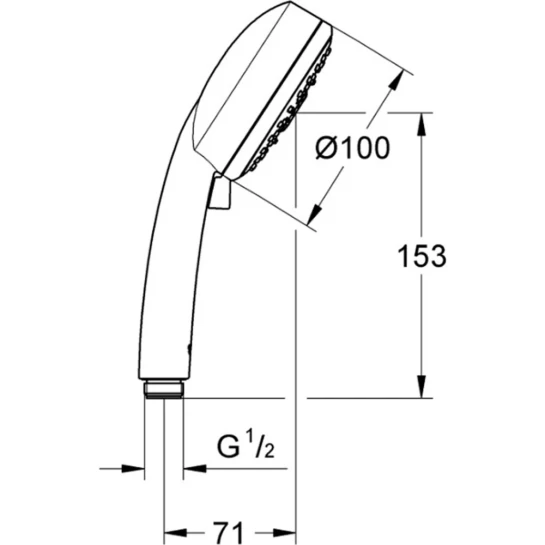 Додаткове фото - Лійка для ручного душу Grohe Vitalio Comfort 100 26094000