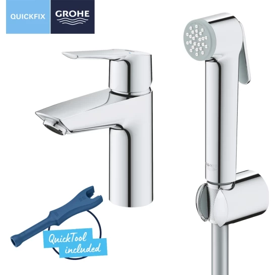 Додаткове фото - Набір для гігієнічного душу зі змішувачем Grohe QuickFix Start S-Size 23123003