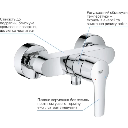 Додаткове фото - Змішувач для душу Grohe QuickFix Start 24208002