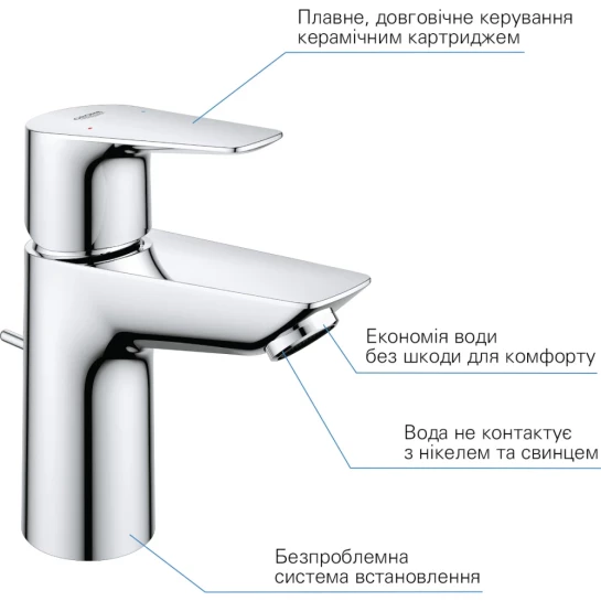 Додаткове фото - Набір змішувачів 3 в 1 для ванної кімнати Grohe QuickFix StartEdge S-Size UA202501SQ