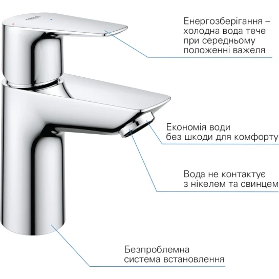 Додаткове фото - Набір змішувачів 3 в 1 для ванної кімнати Grohe QuickFix StartEdge S-Size UA202502SE