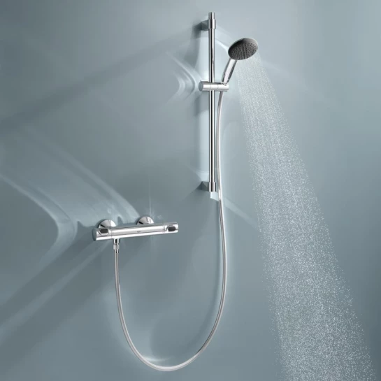 Додаткове фото - Набір змішувачів Grohe Quickfix термостат для душу з душовим гарнітуром Precision Flow THM та змішувач для раковини StartEdge S-Size UA202503TE