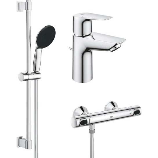 Головне фото - Комплект змішувачів для душу з термостатом Grohe QuickFix UA202503TS