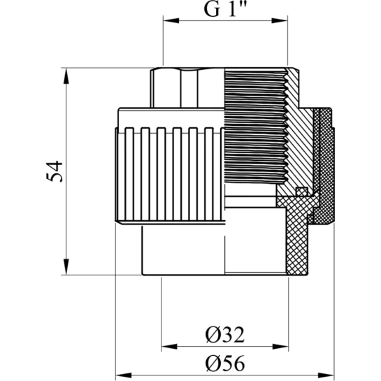 Додаткове фото - Муфта PPR GrandiTherm 32х1" РВ