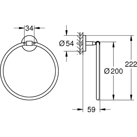 Додаткове фото - Тримач для рушників Grohe QuickFix Start Cosmopolitan 41167000