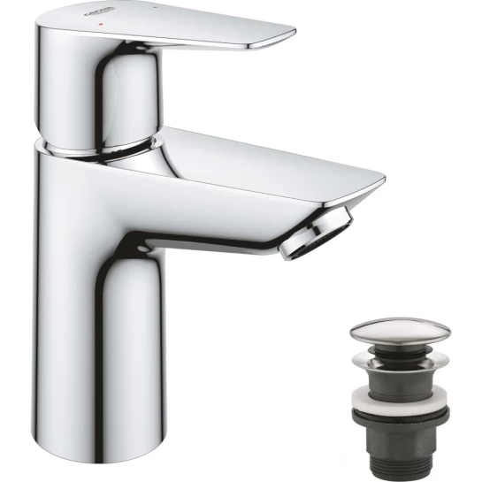 Головне фото - Змішувач для раковини Grohe QuickFix Start Edge S-Size 24199001 з донним клапаном