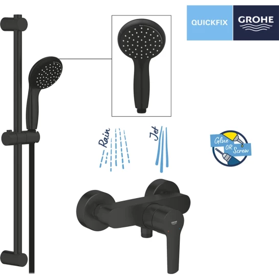 Додаткове фото - Змішувач для душу Grohe QuickFix Start Black UA30330801