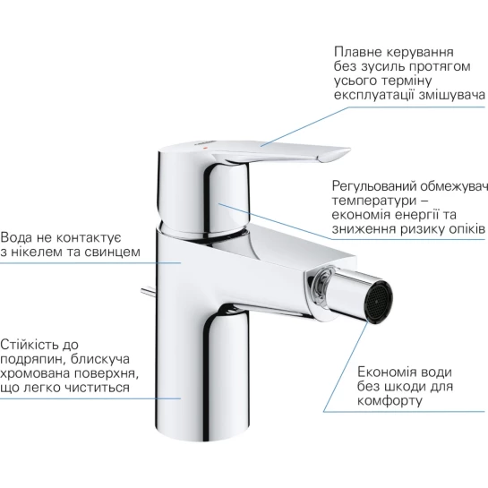 Додаткове фото - Змішувач для біде Grohe QuickFix Start 32560002