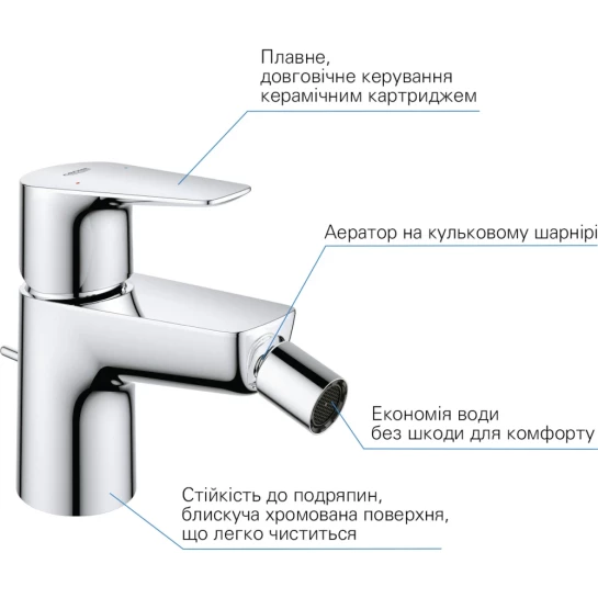 Додаткове фото - Змішувач для біде Grohe QuickFix StartEdge 23345001