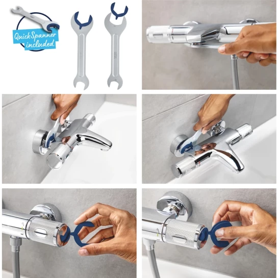 Додаткове фото - Комплект змішувачів для душу з термостатом Grohe QuickFix UA202503TS