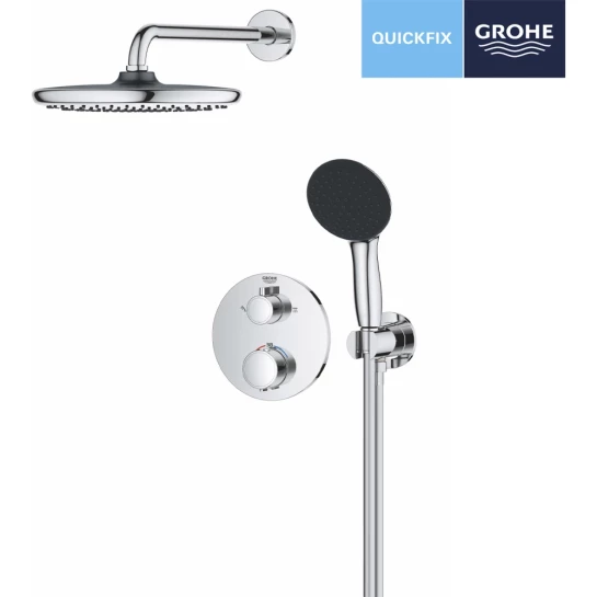 Додаткове фото - Душова система прихованого монтажу термостатична Grohe QuickFix Precision Grohtherm 34883000 