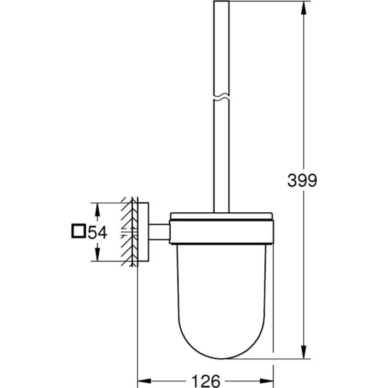 Додаткове фото - Йоржик для унітаза настінний Grohe QuickFix Start Cube 40977000