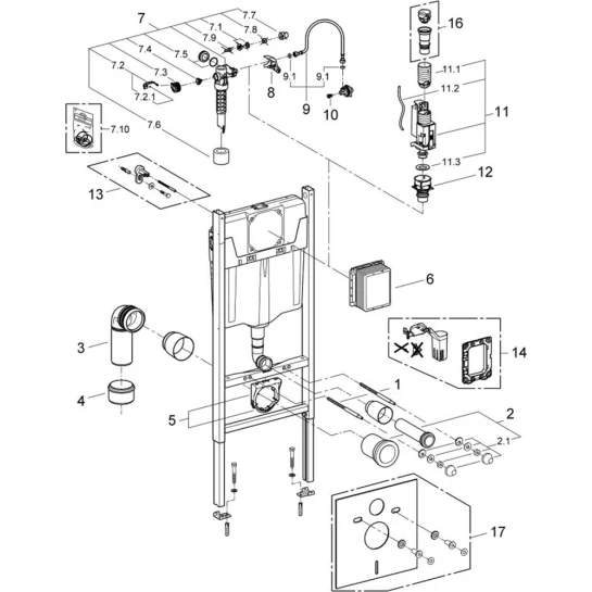 Додаткове фото - Комплект 4 в 1: Інсталяція Grohe Rapid SL 38840000 з панеллю змиву Even 38966000 + унітаз A534UF Rimless з сидінням Slim Soft Close дюропласт (UA38840966A)