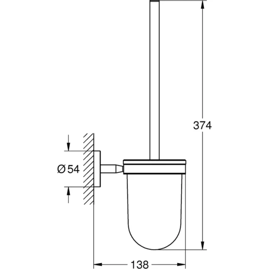 Додаткове фото - Йоржик для унітаза настінний Grohe QuickFix Start Cosmopolitan 41169000