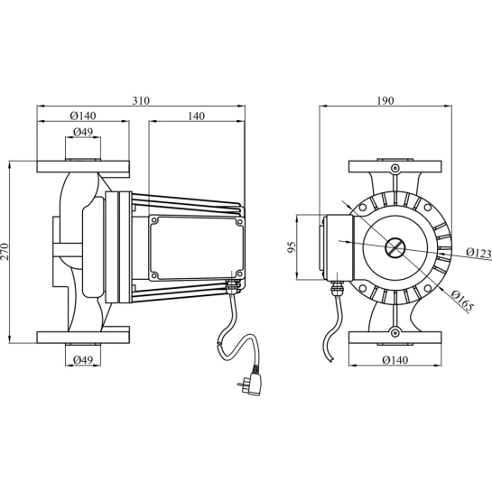 Додаткове фото - Насос циркуляційний Forwater WRS 50/1100-F (Grundfos)