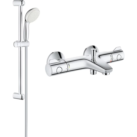 Головне фото - Змішувач для ванни Grohe Grohtherm 800 34567000 з душовим гарнітуром 27853001 (34567001)