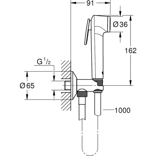 Додаткове фото - Набір для гігієнічного душу Grohe Tempesta-F Trigger Spray 30 26358000