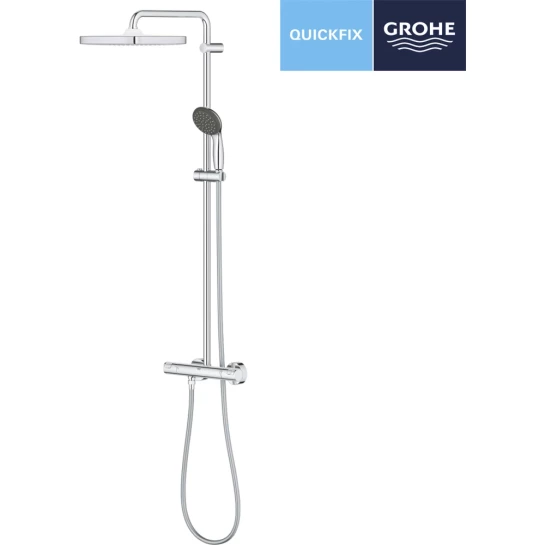 Додаткове фото - Душова система термостатична Grohe QuickFix Vitalio Start System 250 Cube 26696000