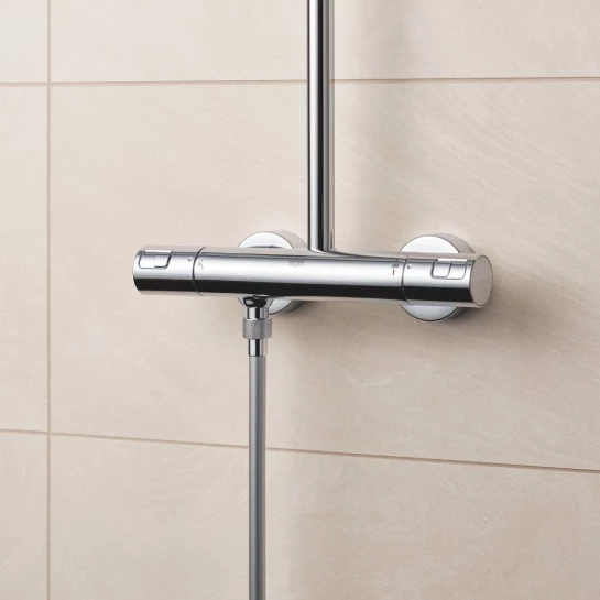 Додаткове фото - Душова система термостатична Grohe QuickFix Vitalio Start System 250 Cube 26696000