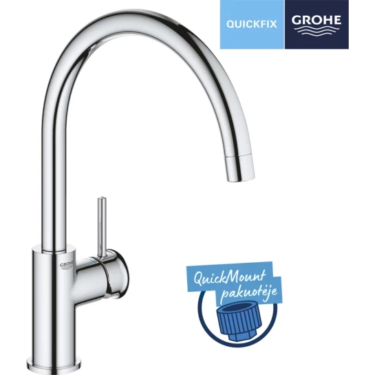 Додаткове фото - Змішувач для кухні Grohe QuickFix Start Classic 31553001