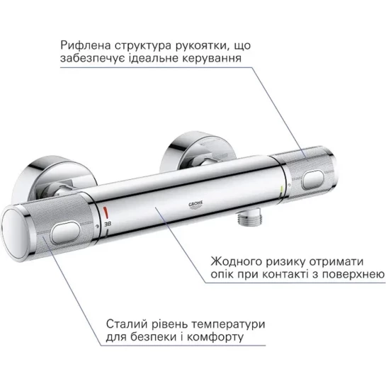 Додаткове фото - Змішувач термостатичний для душу Grohe QuickFix Precision Feel 34790000