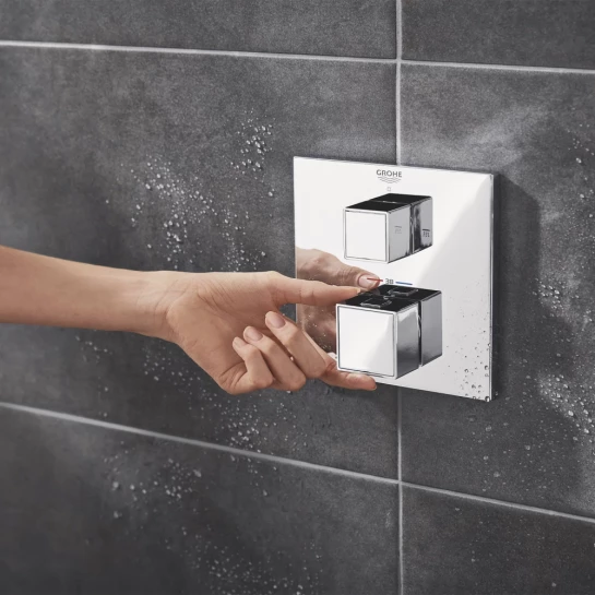 Додаткове фото - Душова система прихованого монтажу Grohe QuickFix Precision Cube Vitalio Rain Mono 310 Cube 34879000