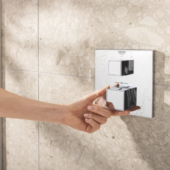 Додаткове фото - Душова система прихованого монтажу Grohe QuickFix Precision Cube Vitalio Rain Mono 310 Cube 34879000