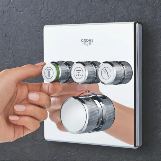 Додаткове фото - Душова система прихованого монтажу термостатична Grohe QuickFix SmartControl UA202802C3