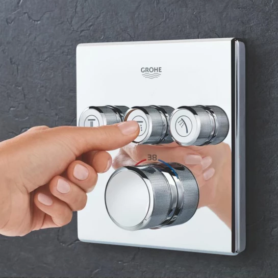 Додаткове фото - Душова система прихованого монтажу термостатична Grohe QuickFix SmartControl UA202802C3