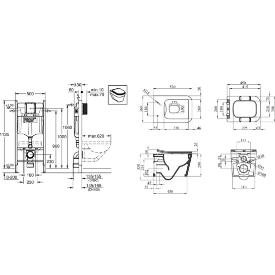 Додаткове фото - Комплект 4 в 1: Інсталяція GROHE Rapid SL 3 в 1 3884966Q + Унітаз безободковий Kroner Eifel WHI523629 RIMLESS з сидінням Slim Duroplast / Soft-close / Quick relase KE523629WHIR (3884966KE523629)