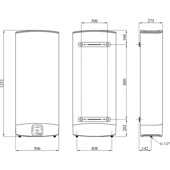 Додаткове фото - Водонагрівач Ariston VLS EVO 100 EU WI-FI з мокрим ТЕНом 3626325