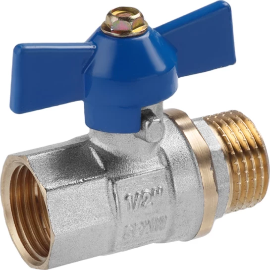 Додаткове фото - Кран кульовий Valves 1/2" ВЗ PN30 синій метелик