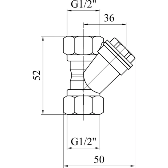 Додаткове фото - Фільтр грубої очистки для газу Karro 1/2" ВВ латунний KR-202 