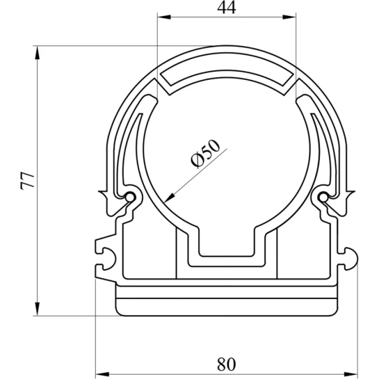 Додаткове фото - Кріплення для труб з дугою PPR Rozma 50 мм