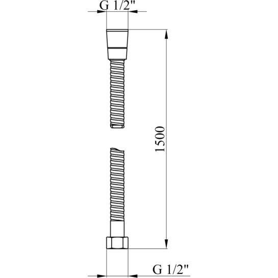 Додаткове фото - Шланг для душу Kroner KRM - C606 Anti-Twist 150 см