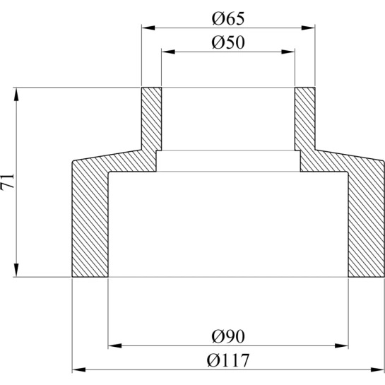 Додаткове фото - Муфта редукційна PPR Rozma 90х50 мм